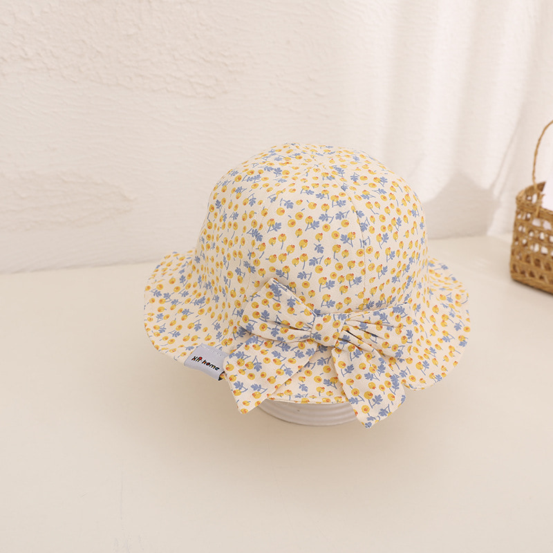 BK00016 70g Cute Girl Kids Cotton Bucket Hat
