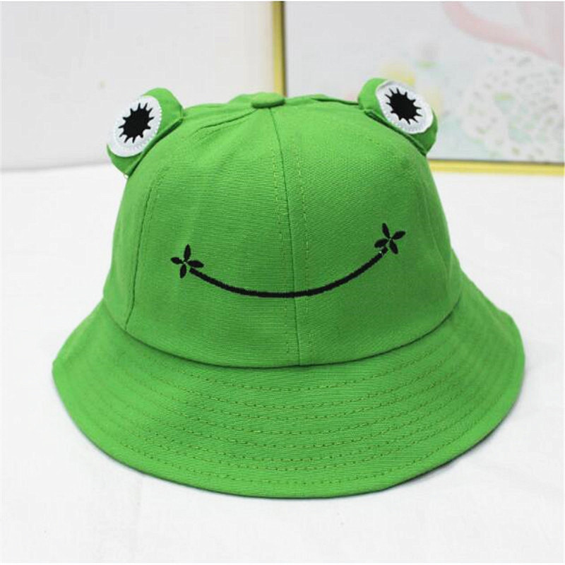 BK00040 Big Eyes Frog Children személyiség Sunbonnet Bucket Hat