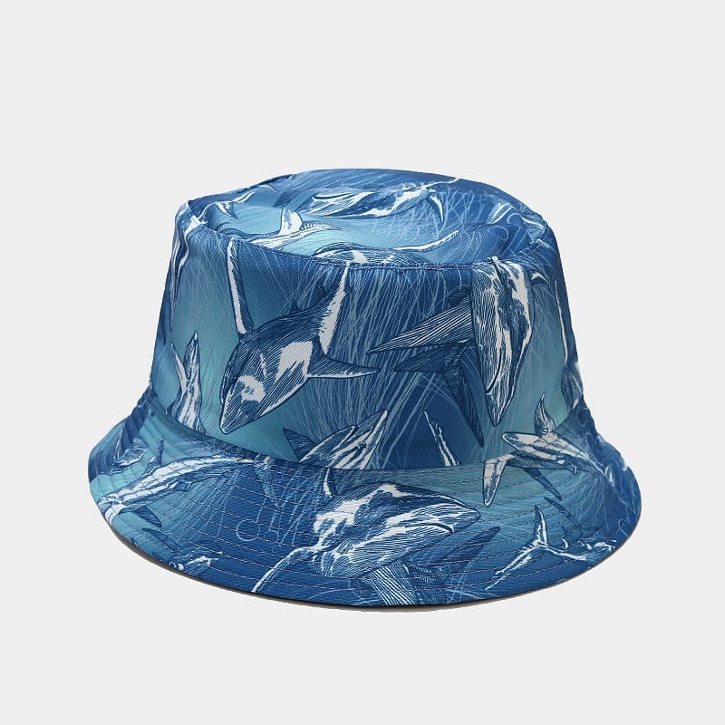 BK00072 Marine Animal Print Kétoldalas vödörsapka
