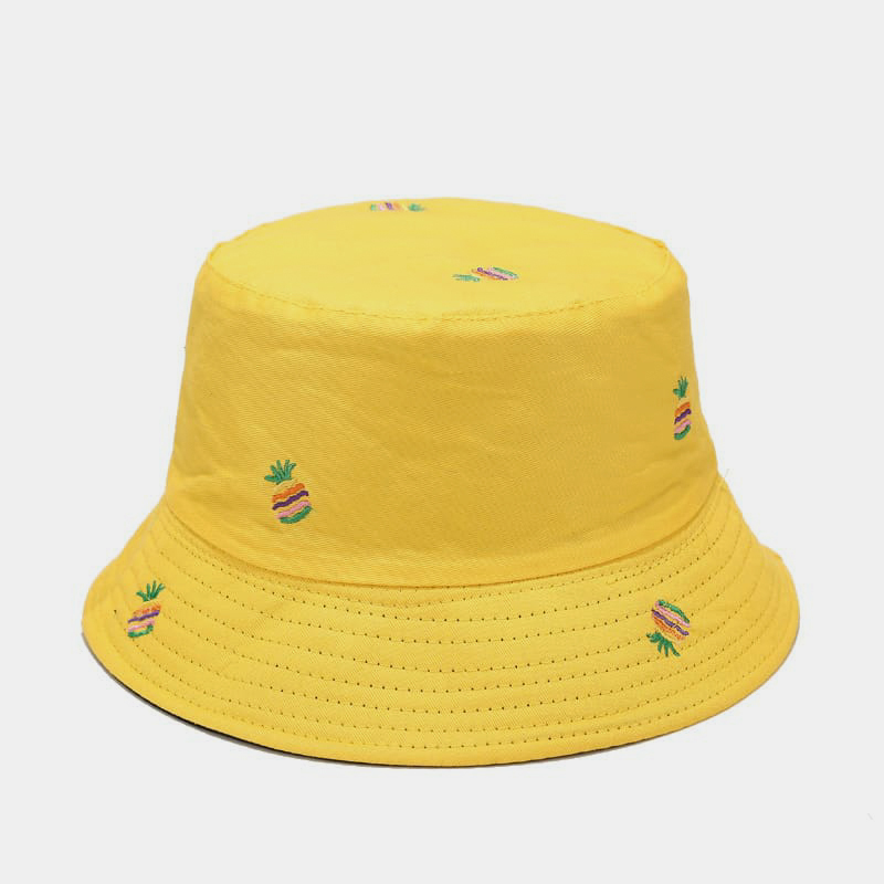 BK00056 Kétoldalas vödörsapka ananászhímzéssel