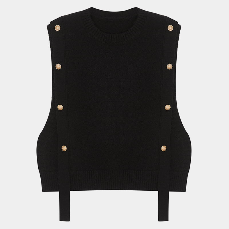 ML2217 Cool Style Fashion Vintage kötött pulóver mellény