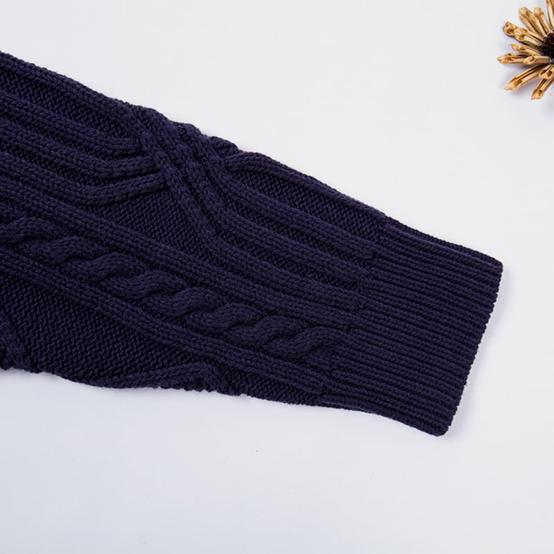 SM-K0032 őszi/téli női V-nyakú, egyszínű jacquard kötött ruha SM-K0032 őszi/téli női V-nyakú, egyszínű jacquard kötött ruha