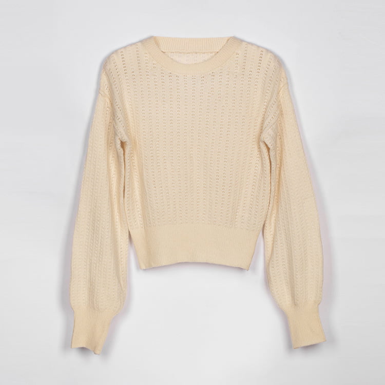 SM-K0020 őszi téli gyapjúkeverék kerek nyakú lámpás ujjú női kötött pulóver SM-K0020 őszi téli gyapjúkeverék kerek nyakú lámpás ujjú női kötött pulóver