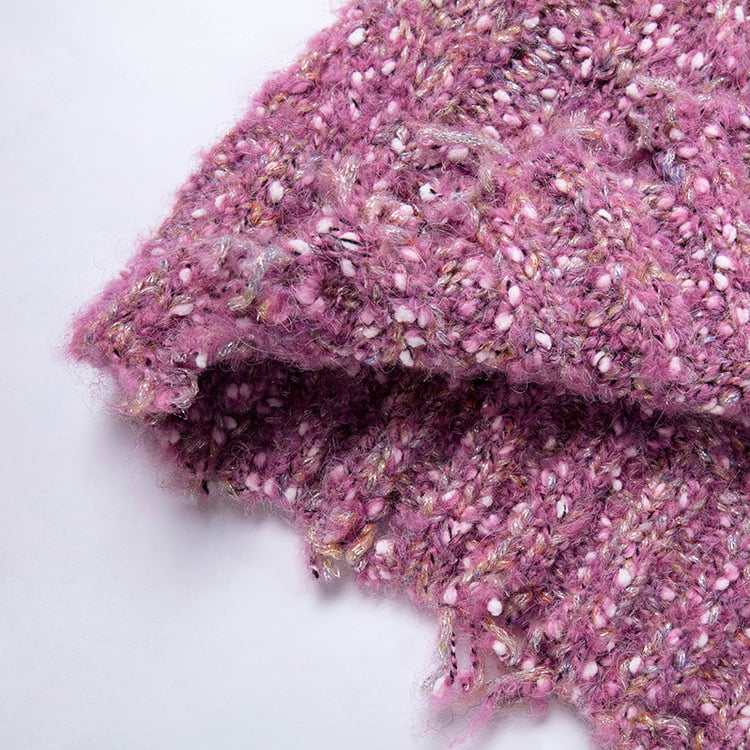 SM-K0037 tavaszi és őszi kerek nyakkivágású szegély nyers bevágással női kötött pulóver SM-K0037 tavaszi és őszi kerek nyakkivágású szegély nyers bevágással női kötött pulóver