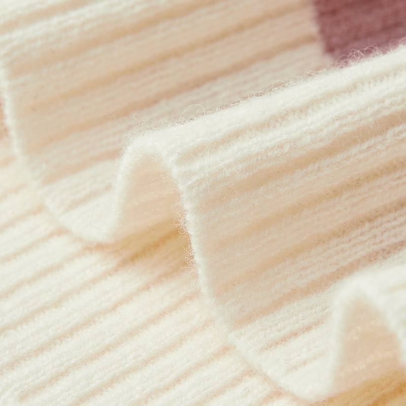 ML2204 rózsaszín és fehér csíkos V-nyakú kötött kardigán pulóver dzseki ML2204 rózsaszín és fehér csíkos V-nyakú kötött kardigán pulóver dzseki