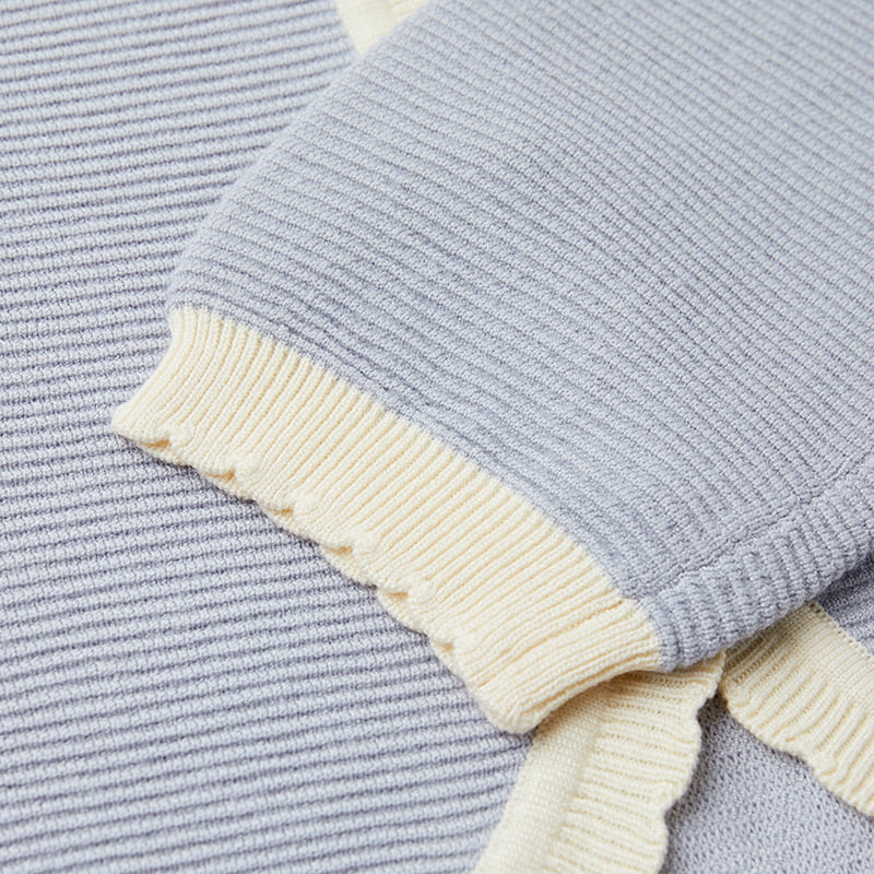 ML2210 francia baba gallér, gyöngycsat, magfonású fonal, kötött kardigán ML2210 francia baba gallér, gyöngycsat, magfonású fonal, kötött kardigán