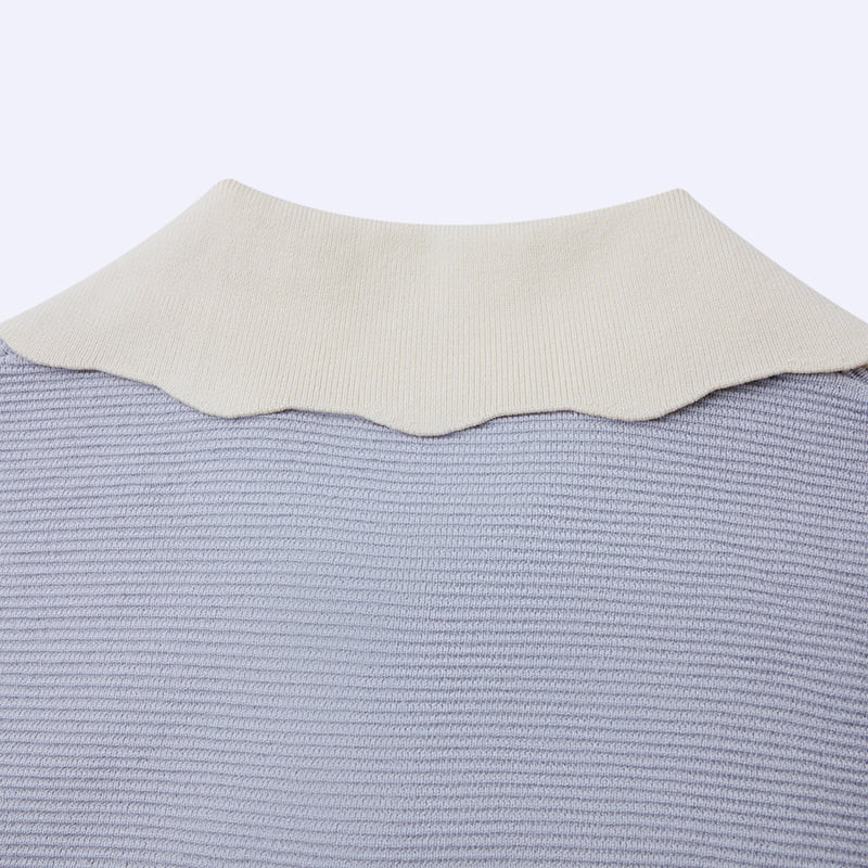 ML2210 francia baba gallér, gyöngycsat, magfonású fonal, kötött kardigán ML2210 francia baba gallér, gyöngycsat, magfonású fonal, kötött kardigán