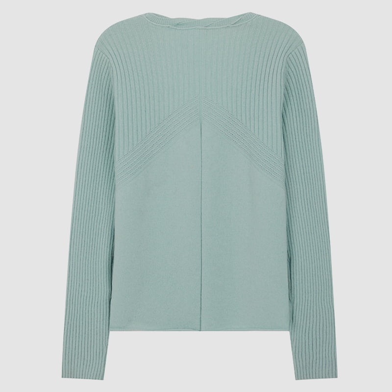 ML2218 V-nyakú csavart egysoros kötött kardigán sziromgombokkal ML2218 V-nyakú csavart egysoros kötött kardigán sziromgombokkal