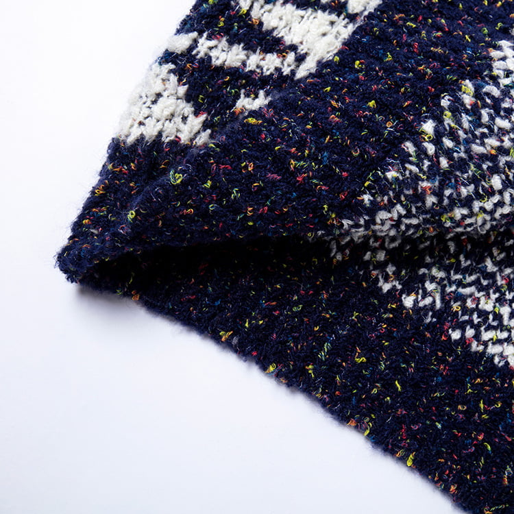 SM-K0036 geometrikus mintás foltos kötött kardigán női őszi és téli külső viselet SM-K0036 geometrikus mintás foltos kötött kardigán női őszi és téli külső viselet