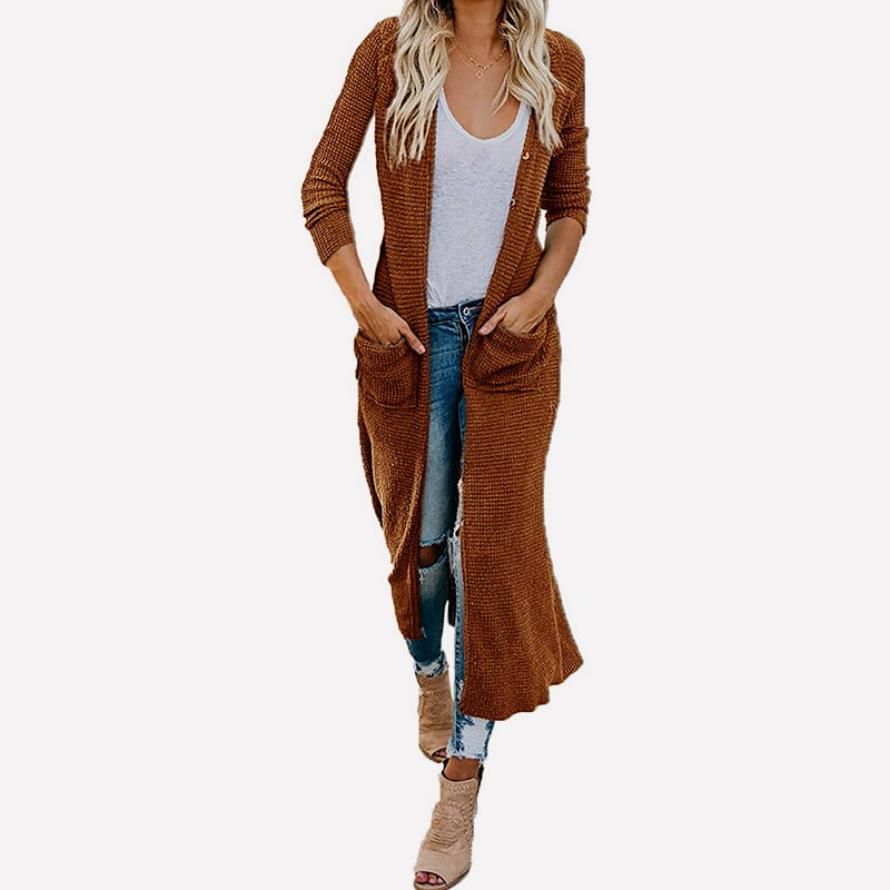 SM-K0074 V-nyakú, hosszú, tömör, zsebekkel kötött kardigán kabát SM-K0074 V-nyakú, hosszú, tömör, zsebekkel kötött kardigán kabát