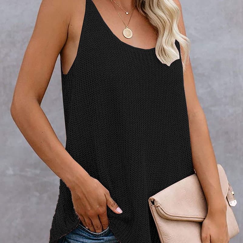 SM-K0065 U-nyakú vékony és bő kötött mellény SM-K0065 U-nyakú vékony és bő kötött mellény