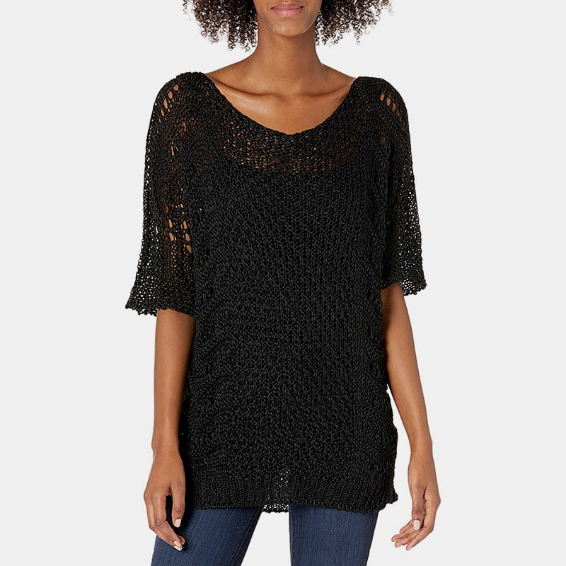 SM-K0060 Bérnyakú, kivágott kötött jumper fényvédő rövid ujjú SM-K0060 Bérnyakú, kivágott kötött jumper fényvédő rövid ujjú