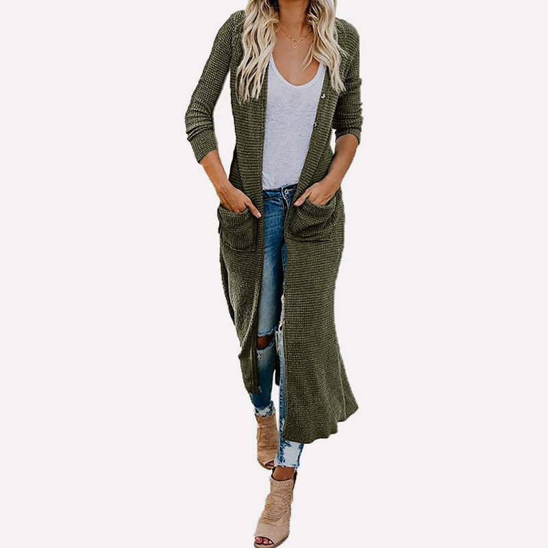 SM-K0074 V-nyakú, hosszú, tömör, zsebekkel kötött kardigán kabát SM-K0074 V-nyakú, hosszú, tömör, zsebekkel kötött kardigán kabát