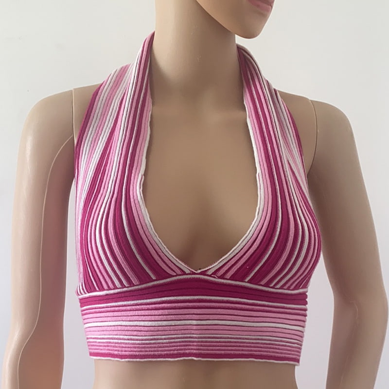 SM-K0107 Színes csíkos nyakkivágású kötött mellény SM-K0107 Színes csíkos nyakkivágású kötött mellény