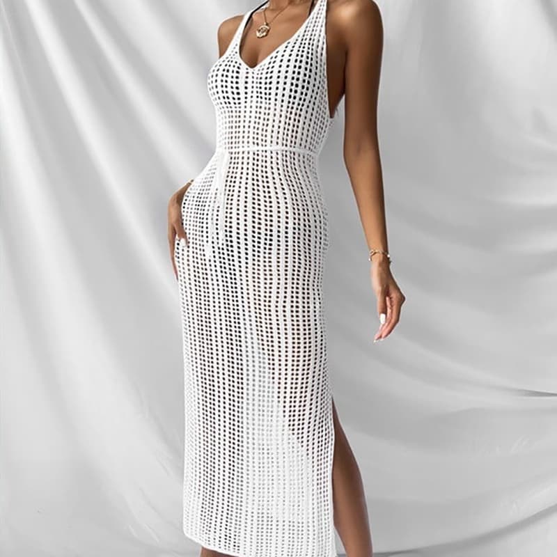 SM-K0109 Vágott, hasított pántos szexi kötött ruha SM-K0109 Vágott, hasított pántos szexi kötött ruha