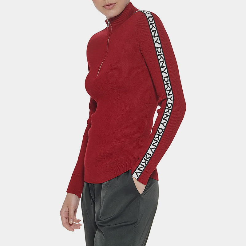 SM-K0056 cipzáras, környakú betűs Jacquard hosszú ujjú kötött pulóver SM-K0056 cipzáras, környakú betűs Jacquard hosszú ujjú kötött pulóver