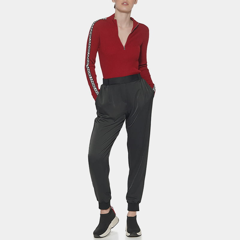 SM-K0056 cipzáras, környakú betűs Jacquard hosszú ujjú kötött pulóver SM-K0056 cipzáras, környakú betűs Jacquard hosszú ujjú kötött pulóver