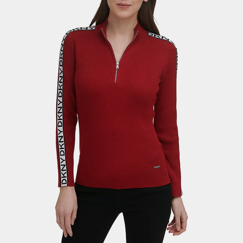 SM-K0056 cipzáras, környakú betűs Jacquard hosszú ujjú kötött pulóver SM-K0056 cipzáras, környakú betűs Jacquard hosszú ujjú kötött pulóver